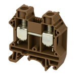 DINKLE DIN RAIL TERMINAL BROWN 10MM