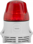 SIRENA MICROLAMP STEADY/FLASH ACOUSTIC RED V12DAC GREY BASE