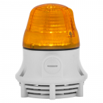 SIRENA MICROLAMP STEADY/FLASH ACOUSTIC AMBER V240AC GY BASE