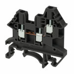 DINKLE 3W DIN RAIL TERMINAL BLACK 4MM