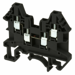 DINKLE 4W DIN RAIL TERMINAL BLACK 4MM