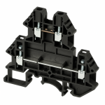 DINKLE 2+2W DIN RAIL TERM BLACK 4MM