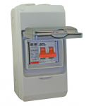 PLASTIC ENCLOSED 1PH SPD 230/400V 40KA + 2P 100A MAIN SWITCH