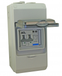 PLASTIC ENCLOSED 1PH SPD 230/400V 15KA + 2P 32A MCB