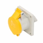 SCL 110V 16A YELLOW INDUSTRIAL PANEL MOUNT SOCKET 3 PIN IP44