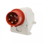 SCL 415V 16A RED INDUSTRIAL SURFACE MOUNT APPLIANCE INLET 5 PIN IP44