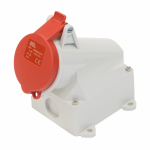 SCL 415V 32A RED INDUSTRIAL SURFACE MOUNT SOCKET 4 PIN IP44
