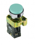 SCL 22MM PUSHBUTTON HEAD GREEN PROJECTING WITH 1 NO CONTACT