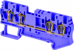 DINKLE SCREWLESS DIN TERM BLUE 2.5MM 4 CONDUCTOR