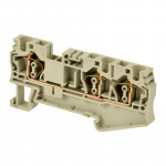 DINKLE SCREWLESS DIN TERM GREY 6MM 3 CONDUCTOR