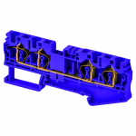DINKLE SCREWLESS DIN TERM BLUE 6MM 4 CONDUCTOR
