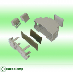 EUROCLAMP DIN MODULE HOUSING 35MM GREY