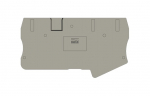 DINKLE FEED-THROUGH 3W DIN TER END COVER GREY 6MM