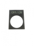 SCL 22mm LEGEND PLATE OFF / ON