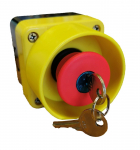 SCL EMERGENCY STOP STATION KEY RELEASE, 1NC CONTACT + SHROUD