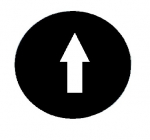 TEND PB22 BLACK PUSHBUTTON CAP WITH WHITE ARROW