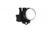 TEND 22mm PUSHBUTTON WHITE WITH 1 N/O CONTACT BLOCK
