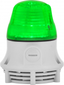 SIRENA MICROLAMP STEADY/FLASH ACOUSTIC GREEN V12DAC GY BASE