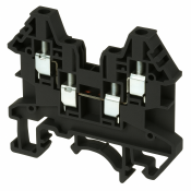 DINKLE 4W DIN RAIL TERMINAL BLACK 4MM