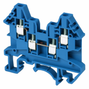 DINKLE 4W DIN RAIL TERMINAL BLUE 4MM