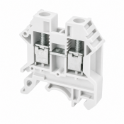 DINKLE DIN RAIL TERMINAL WHITE 6MM