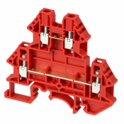 DINKLE 2+2W DIN RAIL TERM RED 2.5MM