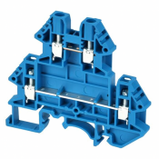 DINKLE 2+2W DIN RAIL TERM BLUE 4MM