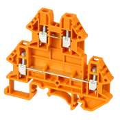 DINKLE 2+2W DIN RAIL TERM ORANGE 4MM