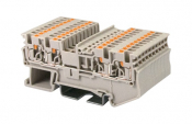 DINKLE FEED-THROUGH 4W DIN TERMINAL GREY 1.5MM