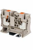 DINKLE DIN RAIL TERMINAL GREY 10MM PUSH IN SPRING CLAMP