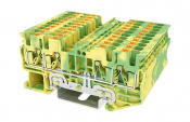 DINKLE SPRING CLAMP 4W EARTH DIN TERM 2.5MM