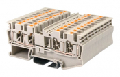 DINKLE FEED-THROUGH 4W DIN TERMINAL GREY 4MM