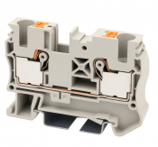 DINKLE DIN RAIL TERMINAL GREY 6MM PUSH IN SPRING CLAMP
