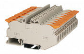 DINKLE DIN RAIL TERMINAL GREY 10MM LEVER SPRING CLAMP