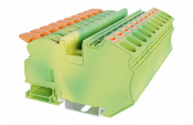 DINKLE DIN RAIL EARTH TERMINAL 16MM LEVER & PUSH IN SPRING CLAMP