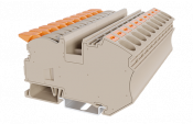DINKLE DIN RAIL TERMINAL GREY 16MM LEVER & PUSH IN SPRING CLAMP