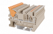 DINKLE DIN RAIL TERMINAL GREY 2.5MM LEVER & PUSH IN SPRING CLAMP