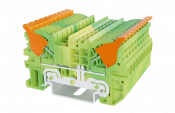 DINKLE DIN RAIL EARTH TERMINAL 2.5MM LEVER SPRING CLAMP