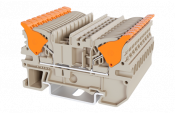 DINKLE DIN RAIL TERMINAL BLUE 2.5MM LEVER SPRING CLAMP