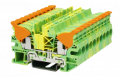 DINKLE DIN RAIL EARTH TERMINAL 6MM LEVER SPRING CLAMP