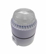 COMBINED SOUNDER/BEACON CLEAR 110-240V,WHITE DEEP BASE IP65