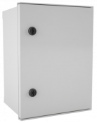 GRP IP66 ENCLOSURE 300x250x160 WITH METAL BACK PLATE