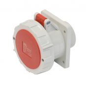 SCL 415V 32A RED INDUSTRIAL PANEL MOUNT SOCKET 4 PIN IP67