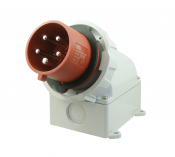 SCL 415V 32A RED INDUSTRIAL SURFACE MOUNT APPLIANCE INLET 5 PIN IP67