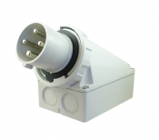 SCL 415V 63A RED INDUSTRIAL SURFACE MOUNT APPLIANCE INLET 4 PIN IP67