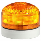 SOUNDER BEACON AMBER 12-24ACDC JR WITH GREY SHALLOW BASE