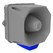 X10 MINI SOUND/BEACON 10-60VDC 10-30VAC, GREY BASE IP69K BLUE