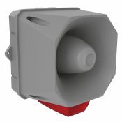X10 MAXI SOUNDER/BEACON 115-230VAC GREY BASE IP69K RED