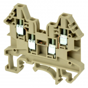 DINKLE 4W DIN RAIL TERMINAL GREY 4MM