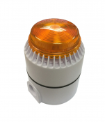 COMBINED SOUNDER/BEACON AMBER 110-240V,WHITE DEEP BASE IP65